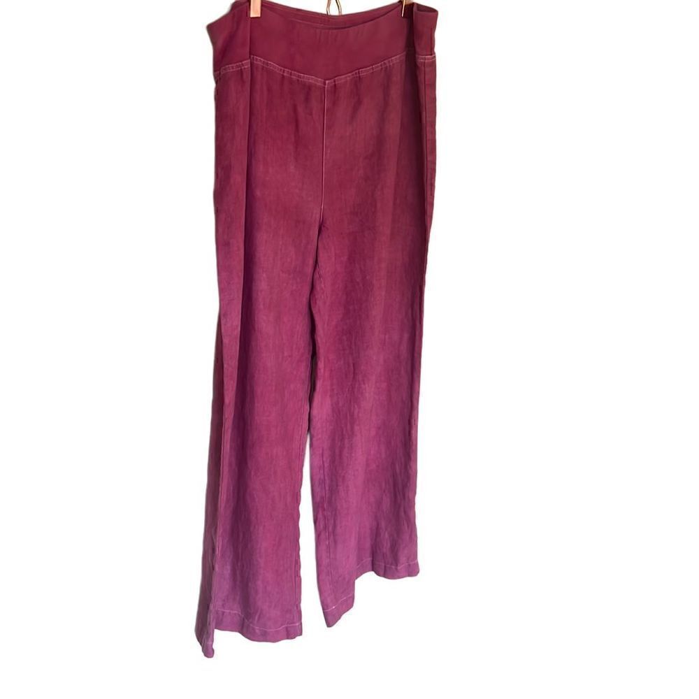 Jones New York 100% Linen Cropped Wide Leg Pants - Picture 2 of 7